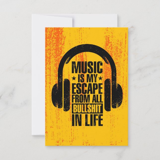 Music Art Music ist meine Escape Dankeskarte (Vorderseite)