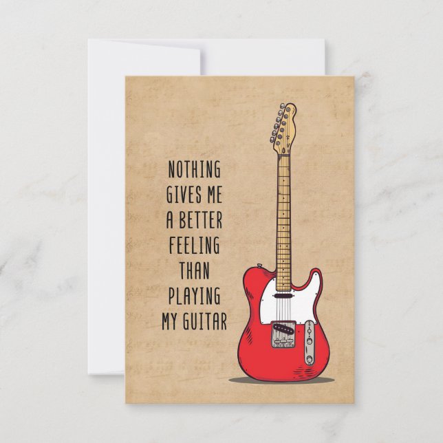 Music Art Nothing Gives Me A Better Dankeskarte (Vorderseite)