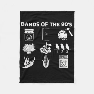 Music Bands Icons Pop Culture Funny Retro Grap Fleecedecke