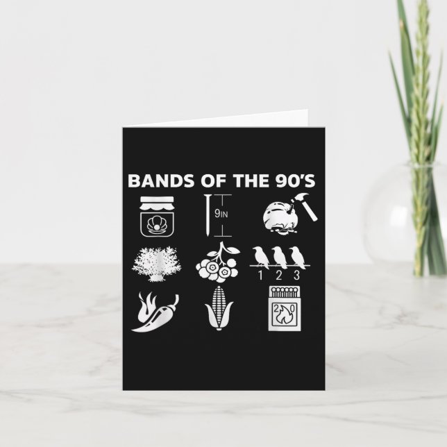 Music Bands Icons Pop Culture Funny Retro Grap Karte (Vorderseite)