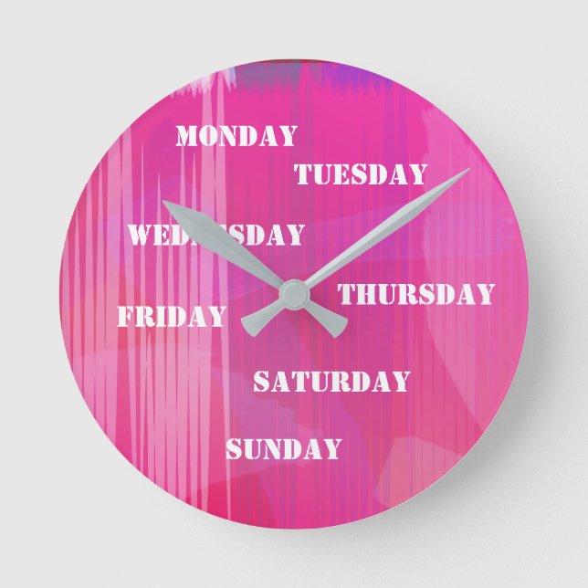 Music Beat Red Wall Clock Runde Wanduhr (Vorderseite)