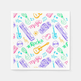 Music Birthday Party Serviette
