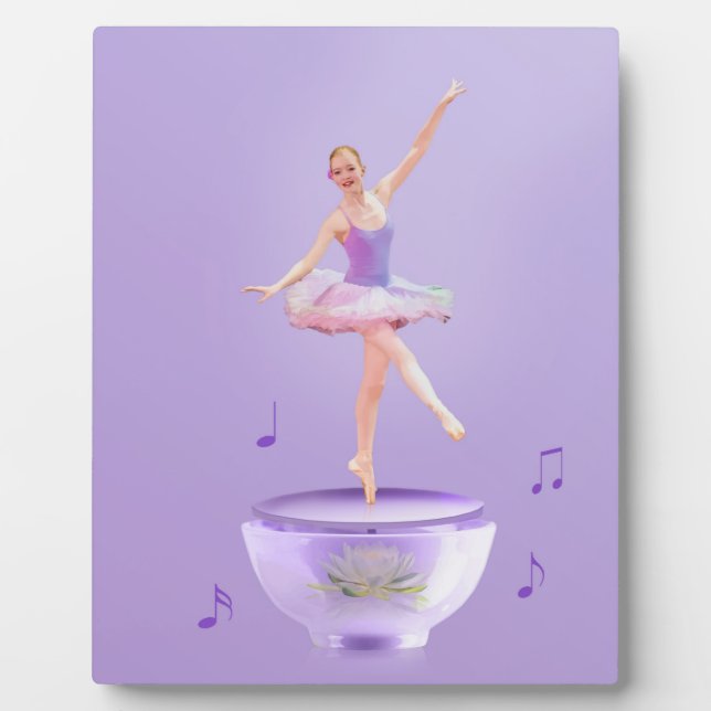 Music Box Ballerina individuell anpassbar Fotoplatte (Vorderseite)