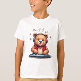 Music Boy, Happy Grizzly Bär DJ T - Shirt, Party T-Shirt