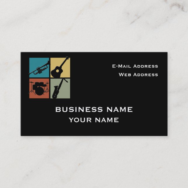 Music Business Card Visitenkarte (Vorderseite)