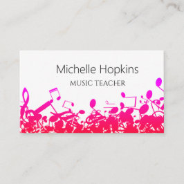 Music Business Cards Musiklehrer Visitenkarte