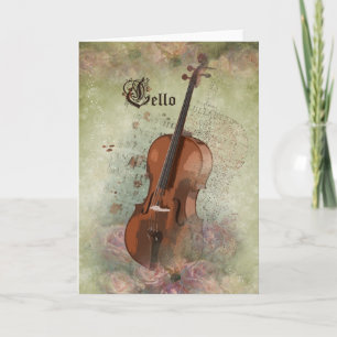 Music CELLO - Carte de voeux