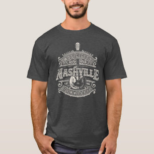 Music City Nashville Guitar Vintag T-Shirt