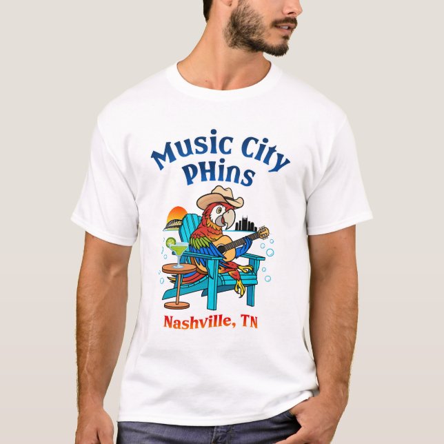 Music City Phins Men's Front Logo T - Shirt (Vorderseite)