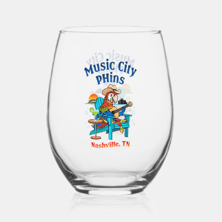 Music City Phins Weinglas Ohne Stiel