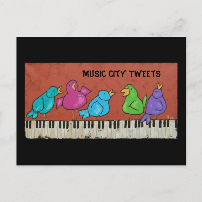music city tweete carte postale (Devant)