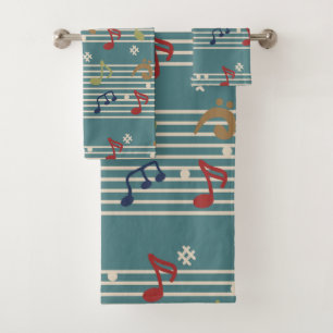Music Clef notiert musikalisches Sound Treble Must Badhandtuch Set