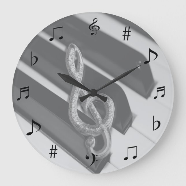 Music Clock Große Wanduhr (Vorderseite)