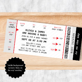 Music Concept Ticket Einzigartiges Baby Shower Einladung