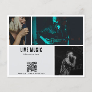 Music Concert Band Bar Party Promotion QR Code Flyer