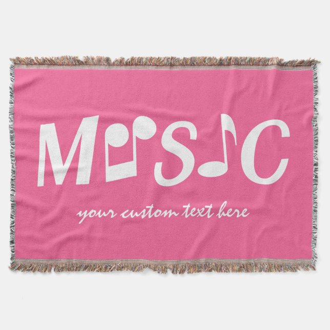 MUSIC Custom Color & Text Werfer Decke (Vorderseite)