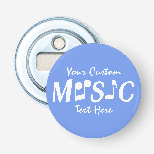 MUSIC Custom Text & Color Flaschenöffner (Vorderseite)