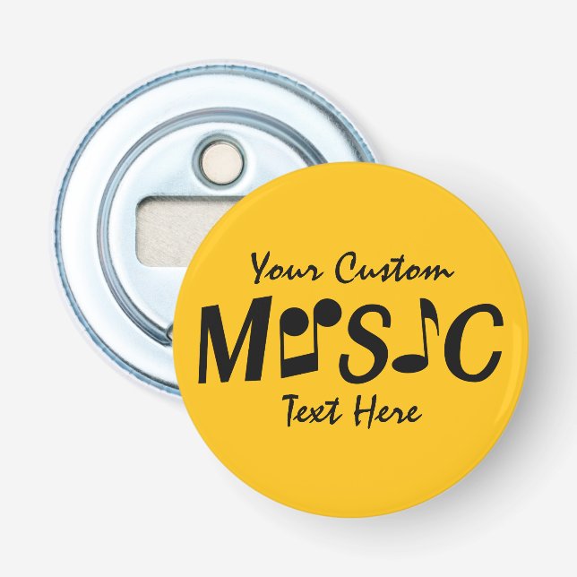 MUSIC Custom Text & Color Flaschenöffner (Vorderseite)