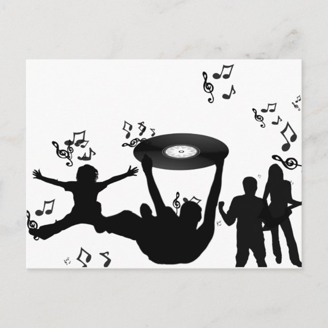 Music Disco People Dance Postkarte (Vorderseite)