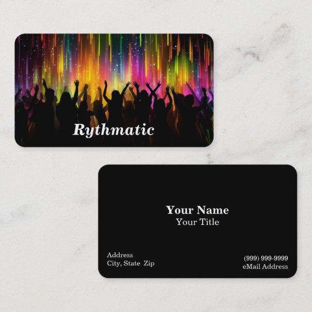 Music DJ Business Card Visitenkarte (Vorne/Hinten)