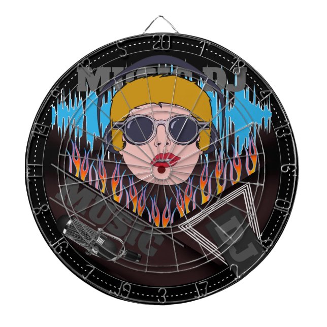 Music DJ Dartboard Dartscheibe (vorne)