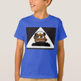 Music DJ Owl Design - Kids 3/4-Sleeve-T - Shirt
