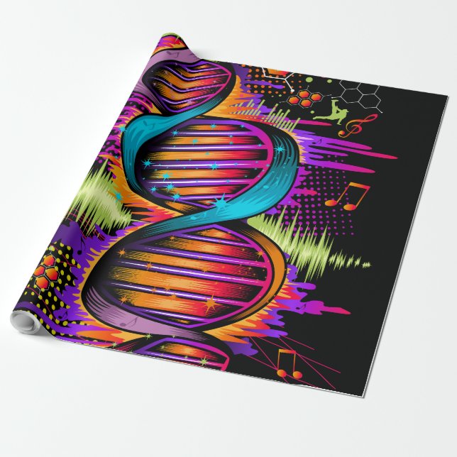 Music DNA Geschenkpapier (Ungerollt)