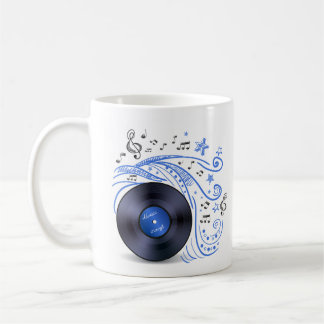 Music Doodle Vinyl Kaffeetasse