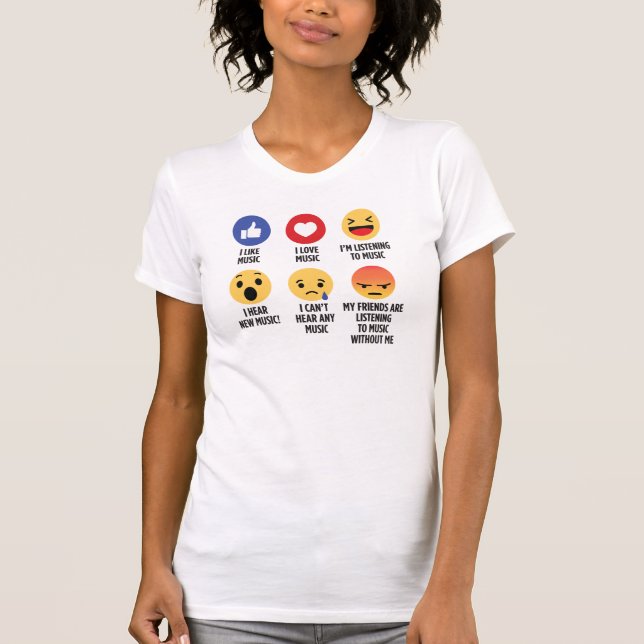 Music Emojis T-Shirt (Vorderseite)