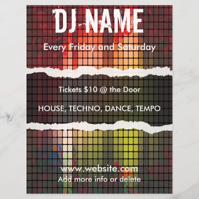 Music Equalizer Bars Flyer (Vorne)