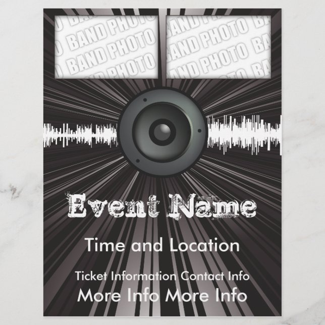 Music Event Flyer Lautsprecher Blast (Vorne)