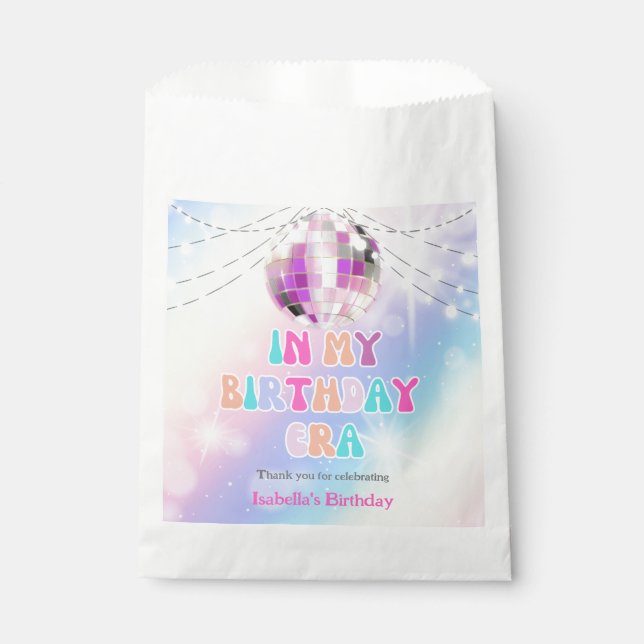 Music Fan in My Birthday Era Birthday Gunst Bag Geschenktütchen (Vorderseite)