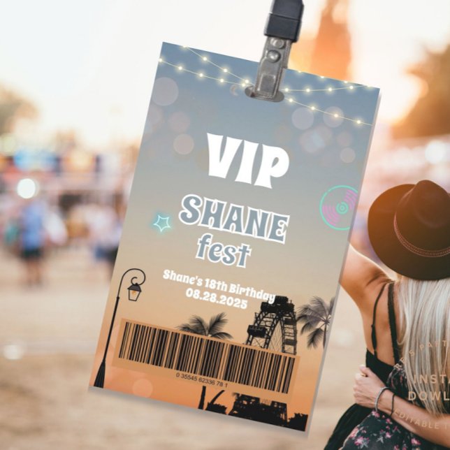Music Festival All Access Badge VIP Pass (vip pass, all access pass, music festival, palm desert, concert, ferris wheel, boho hippie, music fe)