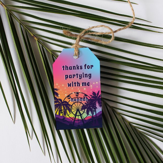 Music Festival | Ferris Wheel Palms Sweet 16 Favor Geschenkanhänger (Von Creator hochgeladen)