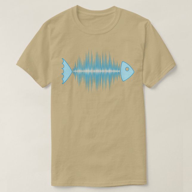 Music Fish Pulse Rate Dance House Techno T-Shirt (Design vorne)