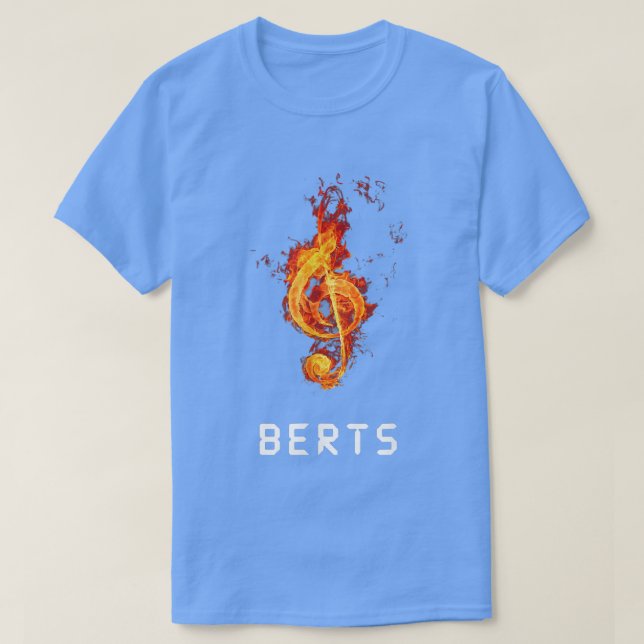 Music Flame By Berts  T-Shirt (Design vorne)