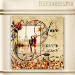 Music Foto Vintage Wedding Anniversary Magnet<br><div class="desc">Magnet mit Ihrem individuellen Foto (optional) gerahmt durch ein Vintages Scrapbook-Design mit einem Musikthema. Schön als Pfand für einen Hochzeitstag.</div>