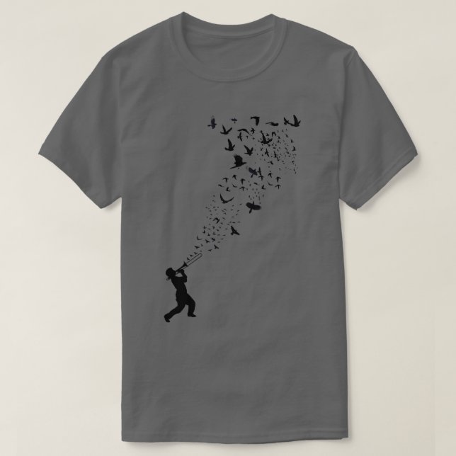 Music Freedom Music and the Birds 4 T-Shirt (Design vorne)