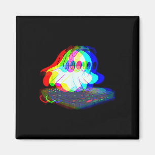 Music Ghost Halloween Techno Rave Halloween-Party Magnet