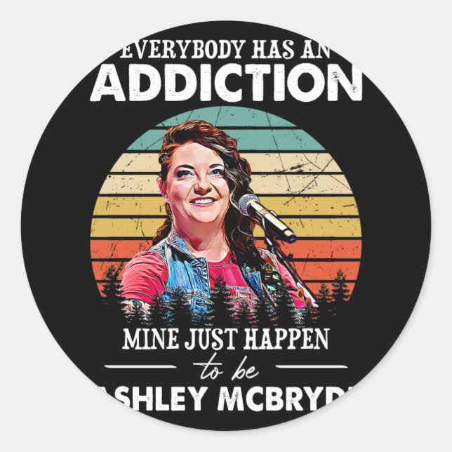 Music Gift Mine kommt gerade zu Ashley McBryde Runder Aufkleber (Vorderseite)