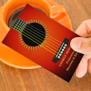 Music Guitar Business Card Visitenkarte