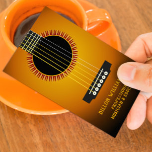 Music Guitar Business Card Visitenkarte