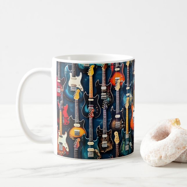 Music Guitars Coffee Tasse (Mit Donut)