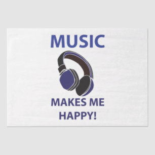 Music Headphone Music macht mich glücklich Musik Seidenpapier