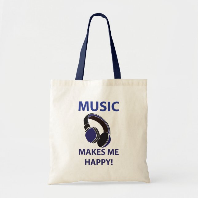 Music Headphone Music macht mich glücklich Musik Tragetasche (Vorne)
