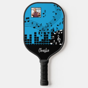 Music Illustration individuelle Name & Foto Pickleball Schläger