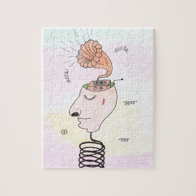 "Music in my head" Postcard (Vertikal)