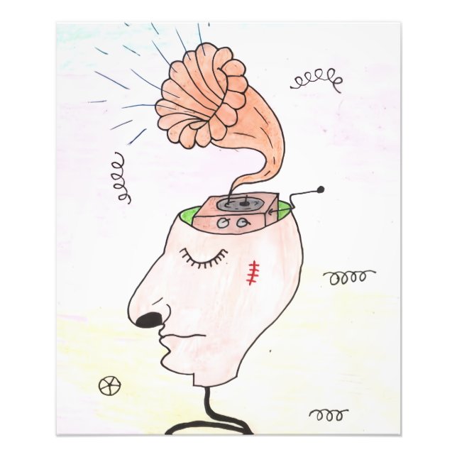 "Music in my head" Postcard Fotodruck (Vorne)