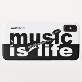 Music is Life individuelle Name Handys Case-Mate iPhone Hülle