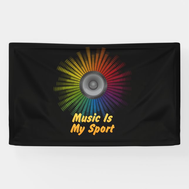 Music is My Sport Equalizer DJ Banner (Horizontal)